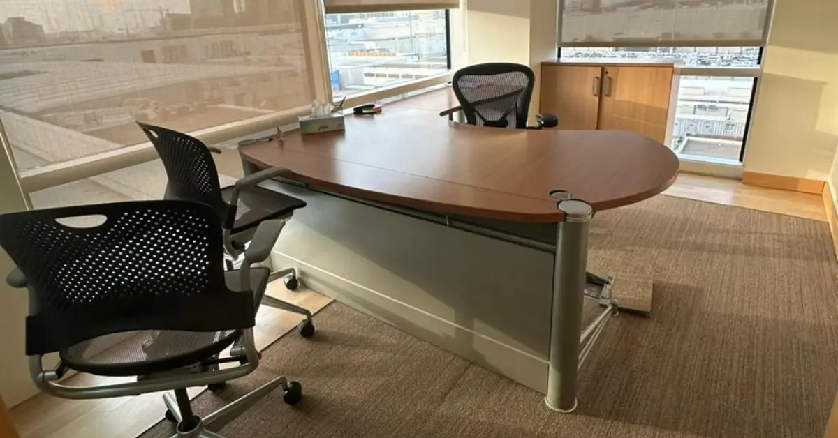 A modern furnished office space in Dubai WTC, highlighting professional work environments that contribute to business success.